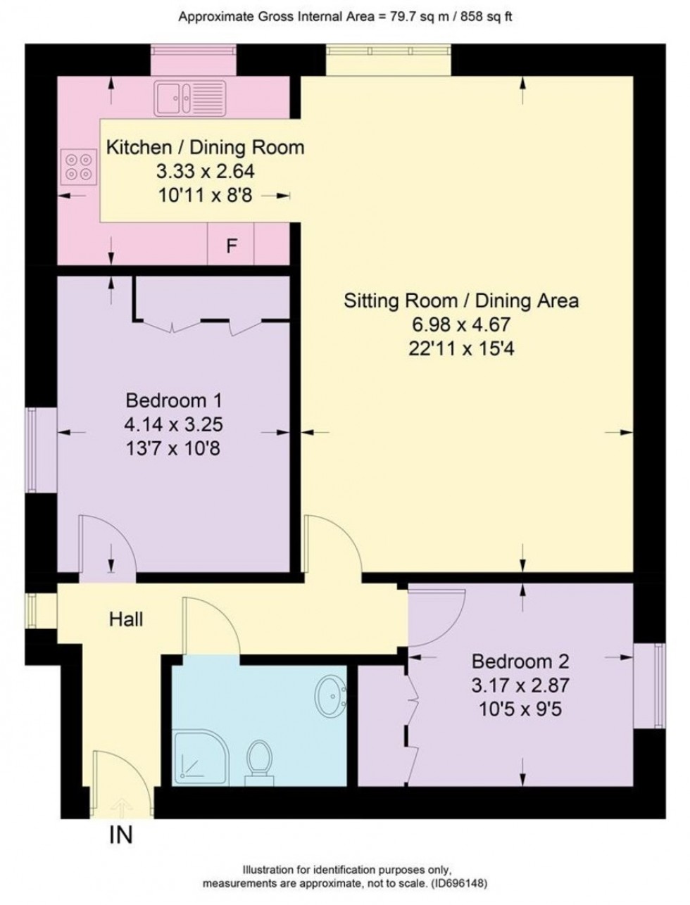 Floorplan for The Old Post Office, New Road, Moreton-in-Marsh