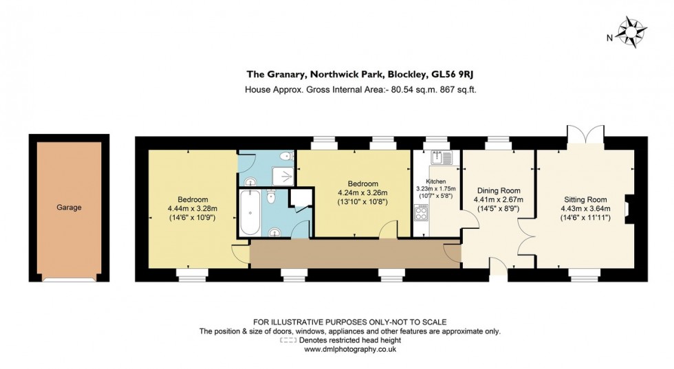 Floorplan for The Granary, Northwick Park, Blockley