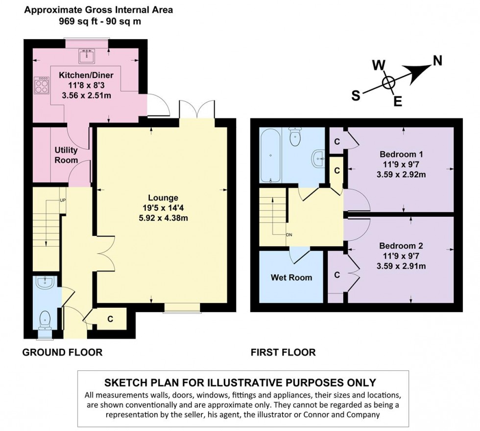 Floorplan for Primrose Court, Moreton in Marsh, Gloucestershire