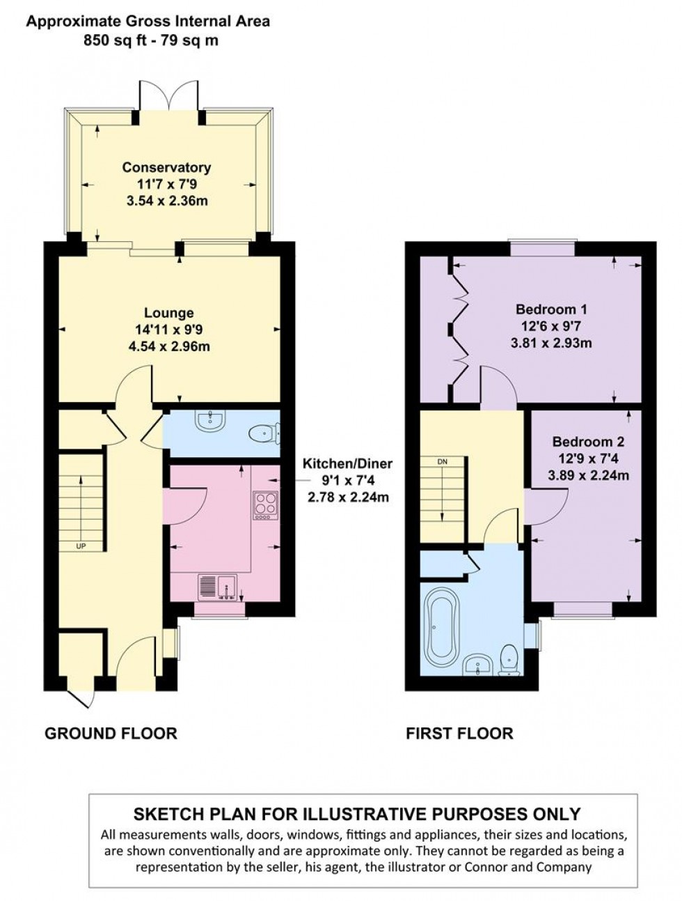 Floorplan for Pegasus Court, Bourton-On-The-Water, GL54